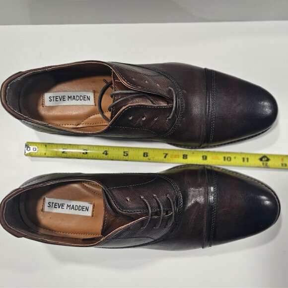 Steve Madden Finnch Cap-Toe Oxfords Men’s 10.5 Cognac (Tag Error) - Picture 7 of 13
